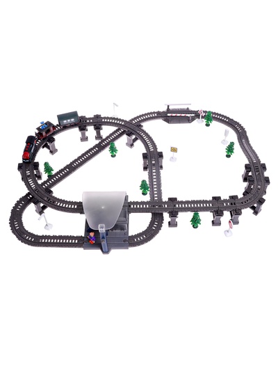 Железная дорога «Ретро», работает от батареек, световые и звуковые эффекты, детская