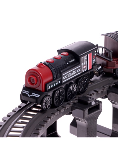 Железная дорога «Ретро», работает от батареек, световые и звуковые эффекты, детская