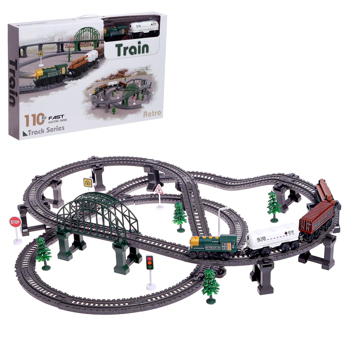 Железная дорога «Лесопилка», детская, работает от батареек - Фото 1