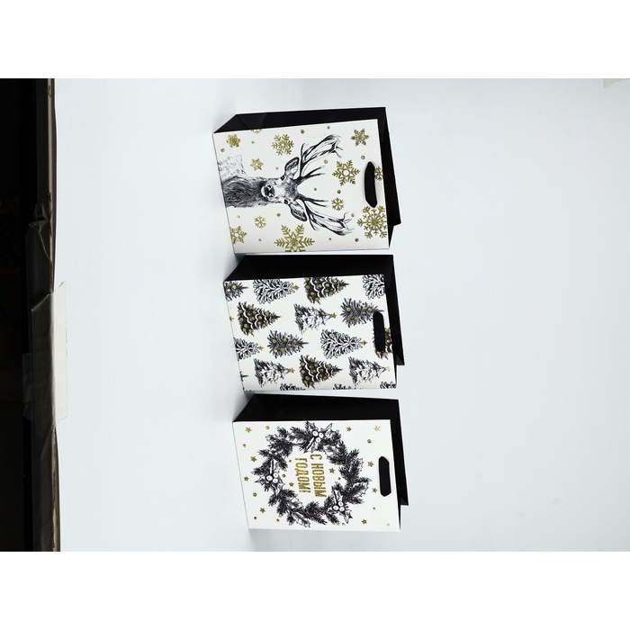 Набор пакетов «Новый год», 3 шт,  18 × 23 × 9 см