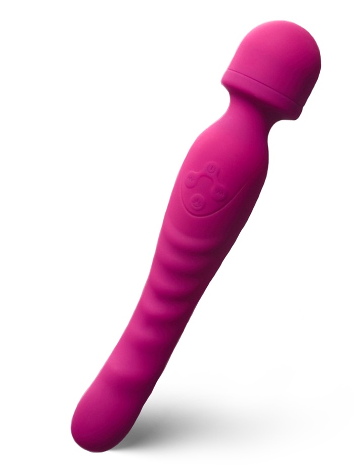 Вибратор двусторонний 7 режимов, нагрев до 42 градусов, розовый - Фото 1