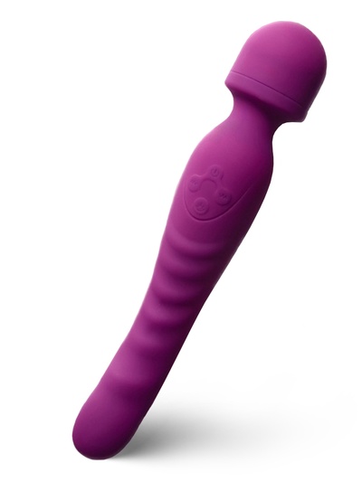 Вибратор двусторонний 7 режимов, нагрев до 42 градусов, пурпурный