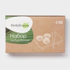 УЦЕНКА Набор фарфоровый сервировочный на бамбуковой подставке BellaTenero, 5 предметов: 3 соусника, палочки, подставка - Фото 11