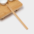 УЦЕНКА Набор фарфоровый сервировочный на бамбуковой подставке BellaTenero, 5 предметов: 3 соусника, палочки, подставка - Фото 5