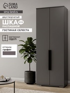 Шкаф двухстворчатый распашной «Селеста», 664×484×1862 мм, цвет графит - Фото 1