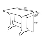 Кухонный уголок «КУ-3/4М», со столом, с табуретами, цвет шимо светлый/рогожка коричневая - Фото 2