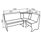 Кухонный уголок «КУ-1Л/4 М», со столом, с табуретами, цвет дуб вотан Т-26 - Фото 2
