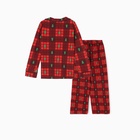Пижама детская новогодняя: рубашка, брюки, KAFTAN: Red mood, красная, рост 86-92 см - Фото 15