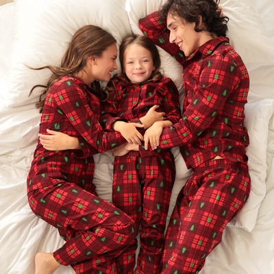 Пижама новогодняя детская (рубашка, брюки) KAFTAN: Red mood, размер 32 (110-116 см)