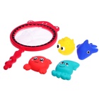 Резиновые игрушки для купания в ванной, набор, с сачком, МИКС - Фото 2