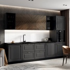 Кухонный гарнитур прямой «Престиж», с столешницей, 3000 мм, цвет графит/графит софт/прайм орех - Фото 1