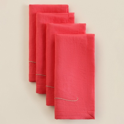 Набор салфеток SL HOME Merry, 40×40 см - 4 шт., лён 100%, 170 г/м²