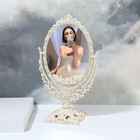 Зеркало настольное, двустороннее, с увеличением, зеркальная поверхность 13,5 × 18,5 см, цвет бежевый - Фото 3