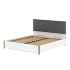 Двуспальная кровать Люкс Aurelio 306, 1800×2000 мм, цвет белый / блеквуд сатиновый - Фото 2