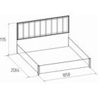 Двуспальная кровать Люкс Aurelio 306, 1800×2000 мм, цвет белый / блеквуд сатиновый - Фото 3