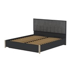 Двуспальная кровать Люкс Aurelio 306, 1800×2000 мм, цвет антрацит / блеквуд сатиновый - Фото 2