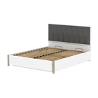 Двуспальная кровать Люкс Aurelio 307, 1600×2000 мм, цвет белый / блеквуд сатиновый - Фото 2