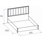 Двуспальная кровать Люкс Aurelio 307, 1600×2000 мм, цвет белый / блеквуд сатиновый - Фото 3