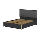 Двуспальная кровать Люкс Aurelio 307, 1600×2000 мм, цвет антрацит / блеквуд сатиновый - Фото 2