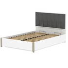 Двуспальная кровать Люкс Aurelio 308, 1400×2000 мм, цвет белый / блеквуд сатиновый - Фото 2