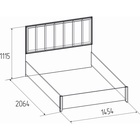 Двуспальная кровать Люкс Aurelio 308, 1400×2000 мм, цвет белый / блеквуд сатиновый - Фото 3