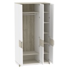 Шкаф для одежды и белья Aurelio 444, 1200×600×2308мм мм, цвет белый / блеквуд сатиновый - фото 14633725