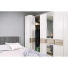 Шкаф для одежды и белья Aurelio 444, 1200×600×2308мм мм, цвет белый / блеквуд сатиновый - фото 14642898