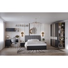 Шкаф для одежды и белья Aurelio 555, 1600×600×2308 мм, цвет антрацит / блеквуд сатиновый - фото 14642901