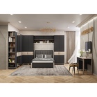 Шкаф для одежды и белья Aurelio 555, 1600×600×2308 мм, цвет антрацит / блеквуд сатиновый - фото 14642902