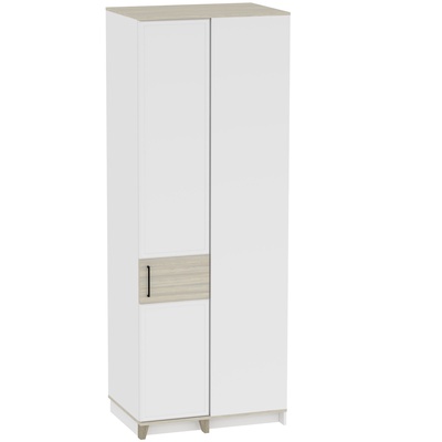 Шкаф угловой Aurelio 56, правый, 855×600×2308 мм, цвет белый/блеквуд сатиновый