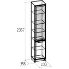 Пенал для книг Aurelio 10, 400×355×2057 мм, цвет белый / блеквуд сатиновый - Фото 4