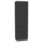 Шкаф для одежды Aurelio 12, 600×455×2057 мм, цвет антрацит / блеквуд сатиновый - фото 14633793