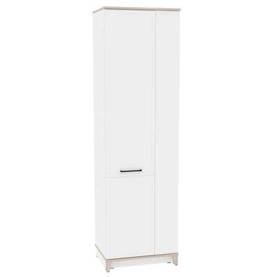 Шкаф для одежды Aurelio 12, 600×455×2057 мм, цвет белый/блеквуд сатиновый