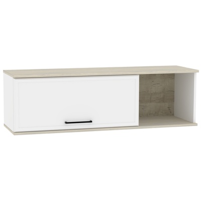 Шкаф навесной Aurelio 15, 1200×355×362 мм, цвет белый/блеквуд сатиновый