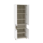 Шкаф для книг Aurelio 18, 800×450×2308 мм, цвет белый / блеквуд сатиновый - Фото 2