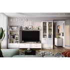 Шкаф-стеллаж Aurelio 2, 800×355×1727 мм, цвет белый / блеквуд сатиновый - Фото 5
