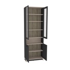 Шкаф для книг Aurelio 7, 800×355×2308 мм, цвет антрацит/блеквуд сатиновый - Фото 2