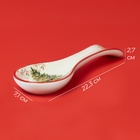 Подставка под ложку новогодняя Доляна «Волшебное дерево», 22.3×7.1×2.7 см, доломит, белая, красная - Фото 3