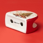 Салфетница новогодняя Доляна «Волшебное дерево», 9.5×4.5×7 см, доломит, белая, красная - Фото 4