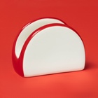 Салфетница новогодняя Доляна «Волшебное дерево», 9.5×4.5×7 см, доломит, белая, красная - Фото 5