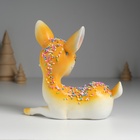 Фигурка полистоун «Олень лежащий с посыпкой», 16.5×7×16 см - фото 6808374