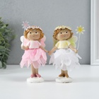 Фигурка полистоун «Малышка фея в цветочном платье с цветочком», 8×8×13 см, МИКС - Фото 1