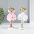 Фигурка полистоун «Девочка фея в платье из цветов», 8×6×16 см, МИКС - Фото 1