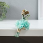 Фигурка настольная полистоун «Девочка в платье из цветочков в гольфах сидит», на полку, 8×6×14 см, МИКС - Фото 3
