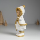Фигурка полистоун «Малышка в белой шубке с золотым мехом», 7×5.5×16 см, МИКС - Фото 5