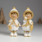 Фигурка полистоун «Малышка в белой шубке в варежках», 5×4×11.5 см, МИКС - Фото 2