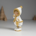 Фигурка полистоун «Малышка в белой шубке в варежках», 5×4×11.5 см, МИКС - Фото 5