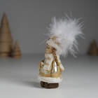 Фигурка полистоун «Девочка в шапке-сове, в золотистой шубке, с леденцом», 3.5×3.5×8 см - Фото 4