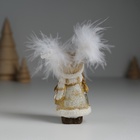 Фигурка полистоун «Девочка в шапке-сове, в золотистой шубке, с леденцом», 3.5×3.5×8 см - Фото 5