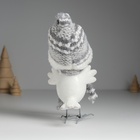 Фигурка полистоун «Воробушек белый в шапке с мехом», 9×11×16.5 см - Фото 5